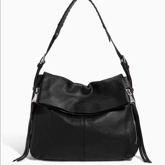 Black leather Aimee Kestenberg hobo purse